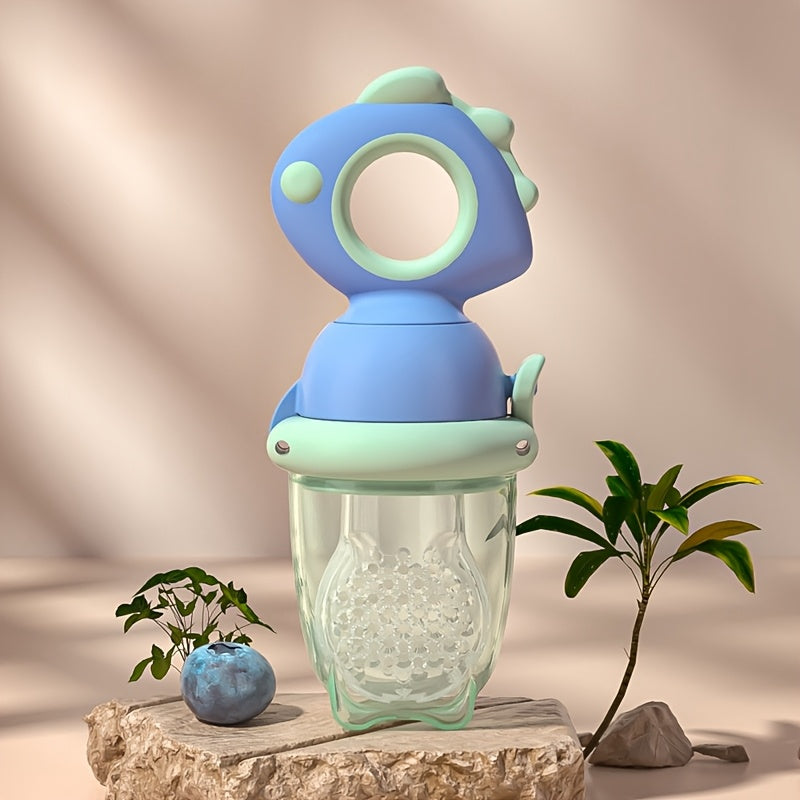 Baby Fruit Feeder Dinosaur Rotate Push Type Silicone Fresh Food Feeder Kids Feeding Tool For Early  9