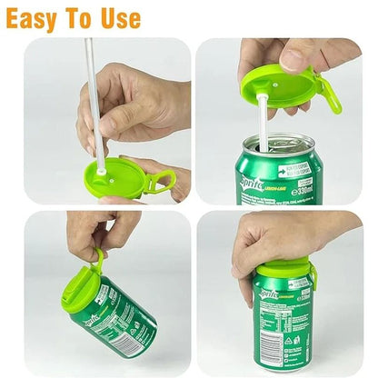 Reusable Soda Can Lid With Straw 1
