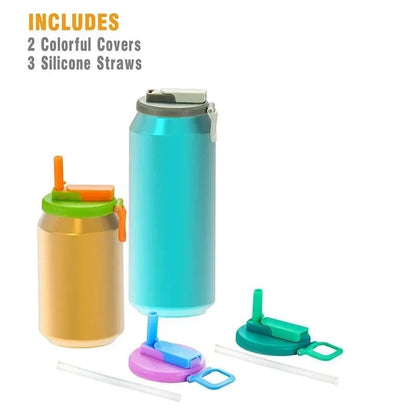 Reusable Soda Can Lid With Straw 2