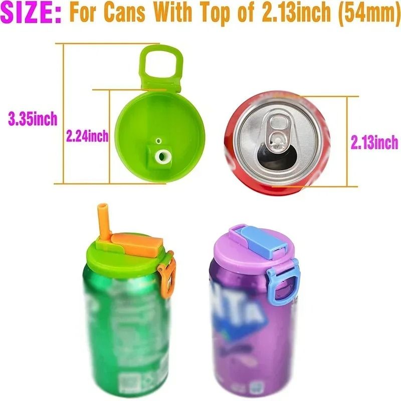Reusable Soda Can Lid With Straw 5