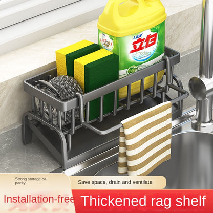 Kitchen Shelf Sponge Rack For Detergent Storage And Draining 1