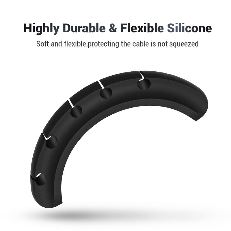 Silicone Desk Winder USB Cable Holder Clips Cord Organizer SelfAdhesive Tidy Management 1