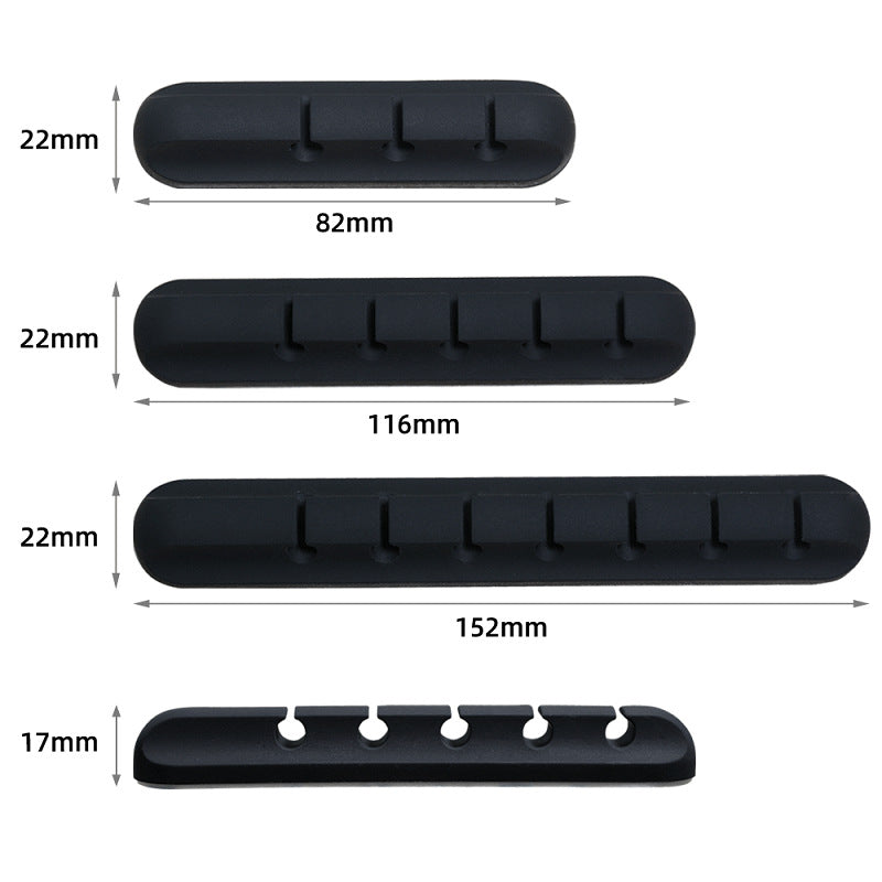 Silicone Desk Winder USB Cable Holder Clips Cord Organizer SelfAdhesive Tidy Management 4