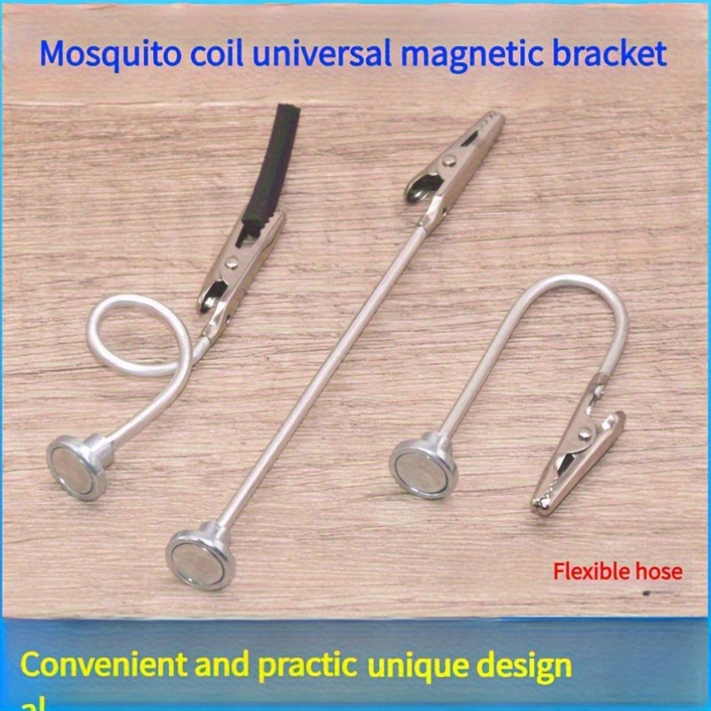 Stainless Steel Mosquito Coil Bracket Durable Magnetic Support Frame Multi Function Ash Tray Base I 2