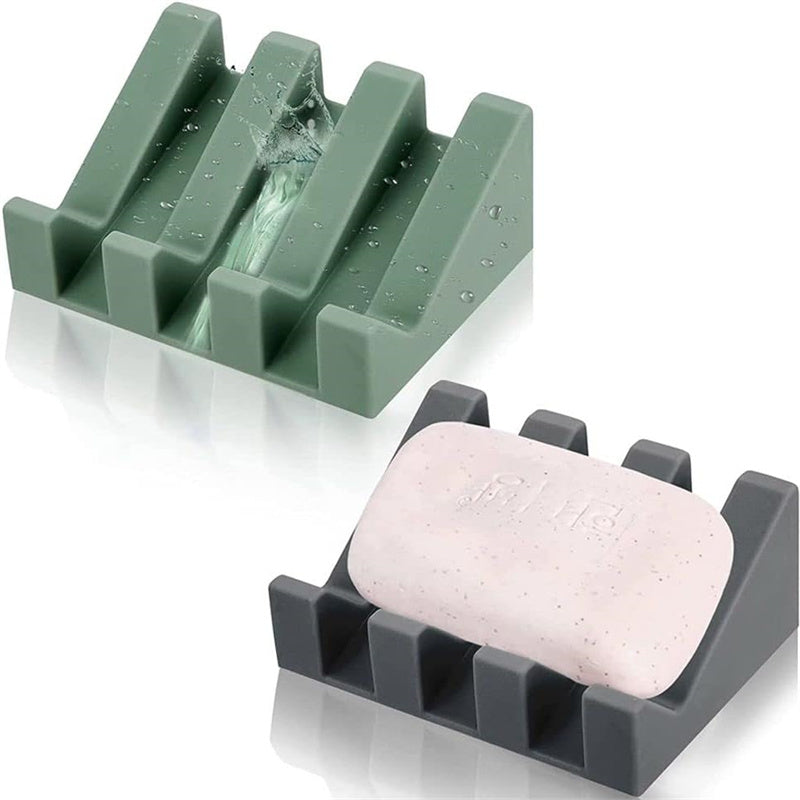 Portable Soap Holder For Shower Bathroom Silicone Soap Dish Easy Clean Sponge Tray Kitchen Soap Dry 1