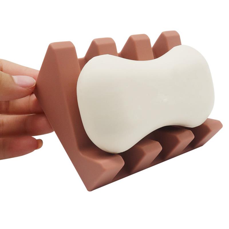 Portable Soap Holder For Shower Bathroom Silicone Soap Dish Easy Clean Sponge Tray Kitchen Soap Dry 2