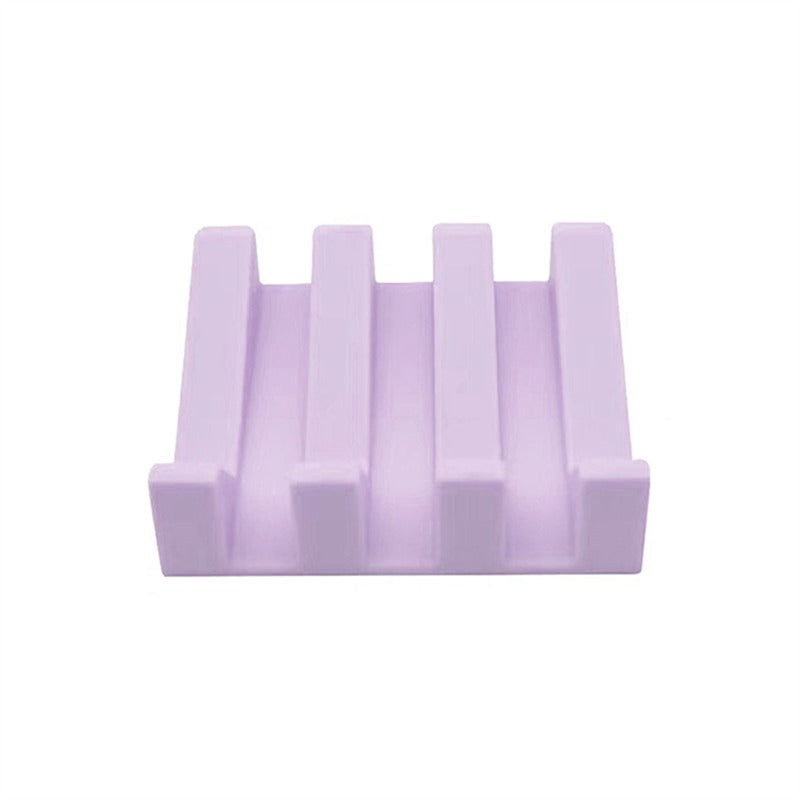 Portable Soap Holder For Shower Bathroom Silicone Soap Dish Easy Clean Sponge Tray Kitchen Soap Dry 16