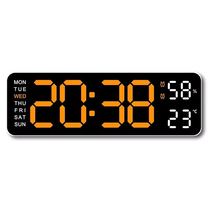 Large 9Inch USB LED Clock With Auto Dimmer 8