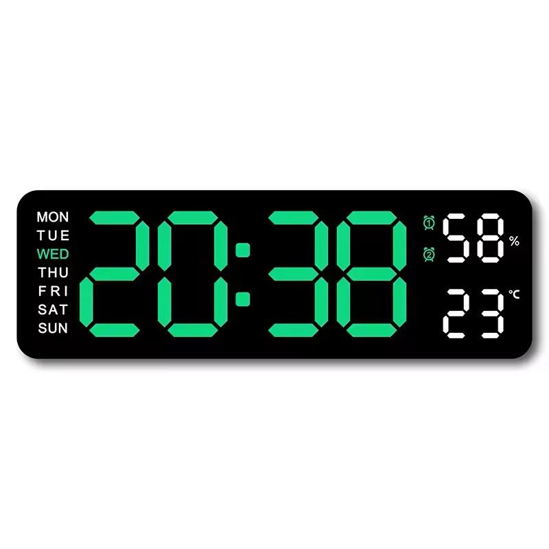 Large 9Inch USB LED Clock With Auto Dimmer 10