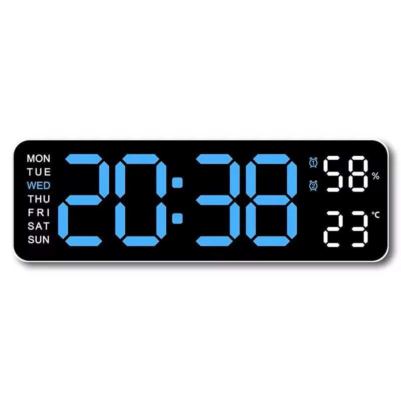 Large 9Inch USB LED Clock With Auto Dimmer 5