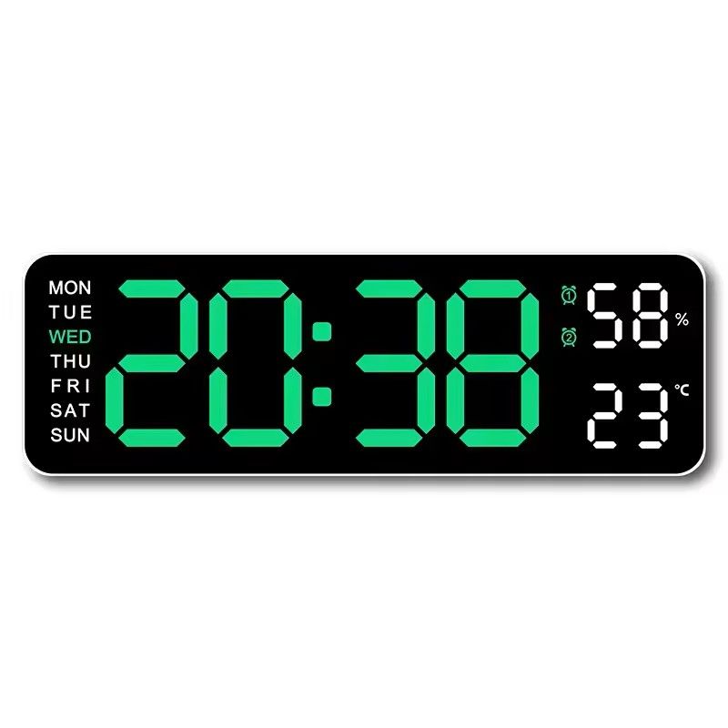 Large 9Inch USB LED Clock With Auto Dimmer 11