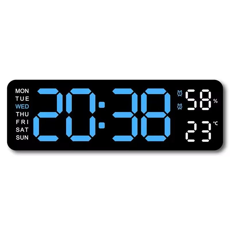 Large 9Inch USB LED Clock With Auto Dimmer 4