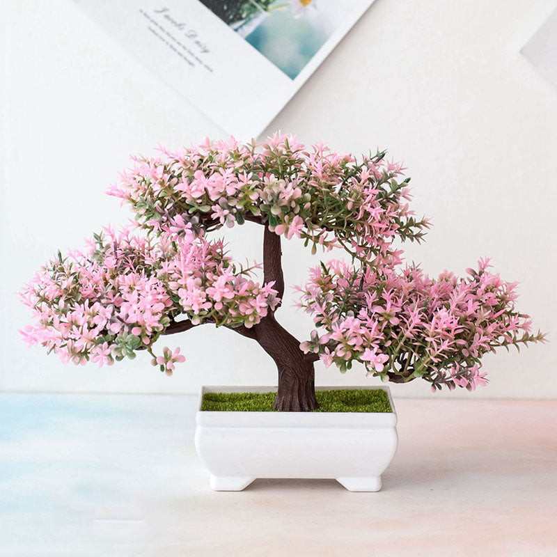 Artificial Bonsai Small Tree Pot Fake Plant, Flowers for Home Room Table Decor, Garden, and Hotel Decoration