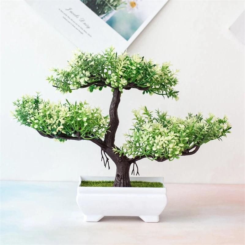 Artificial Bonsai Small Tree Pot Fake Plant, Flowers for Home Room Table Decor, Garden, and Hotel Decoration