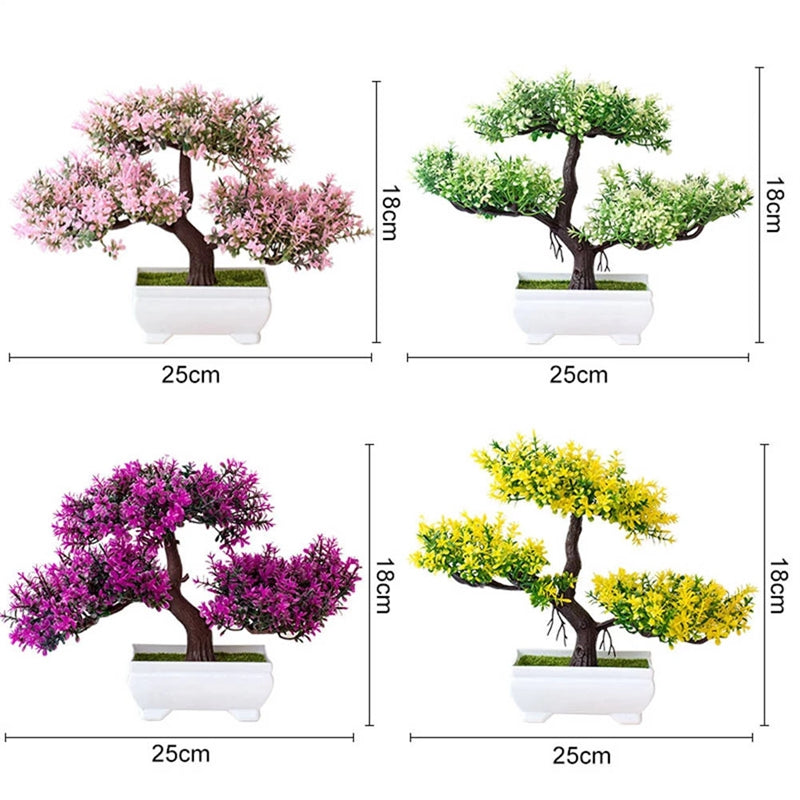 Artificial Bonsai Small Tree Pot Fake Plant, Flowers for Home Room Table Decor, Garden, and Hotel Decoration