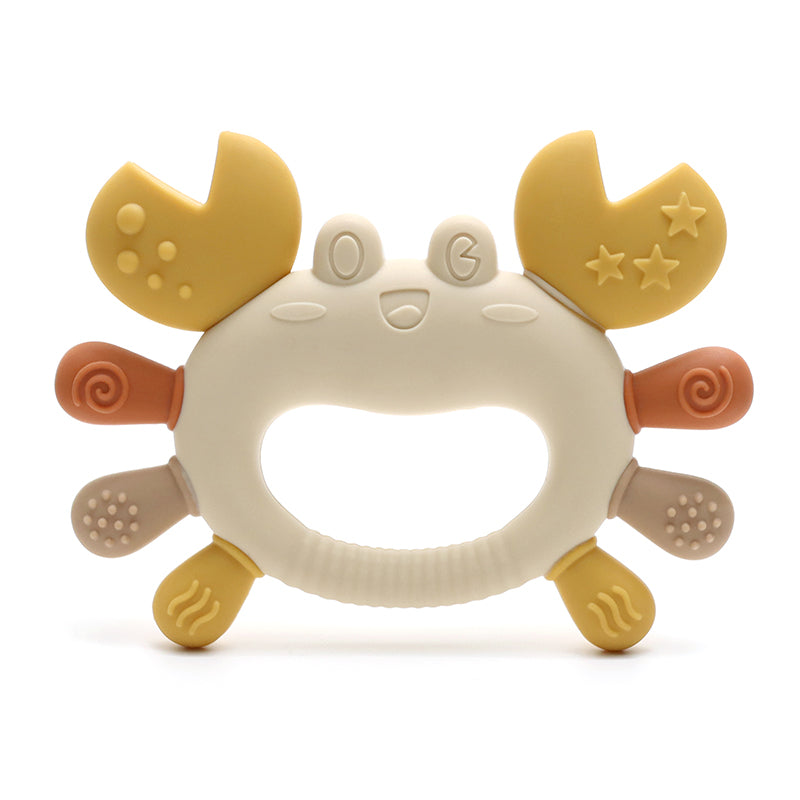 BPAFree CrabShaped Baby Teether Silicone Chillable Infant Teething Toy For Sore Gums 7