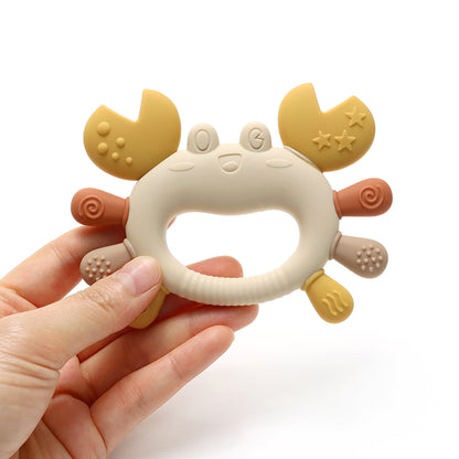 BPAFree CrabShaped Baby Teether Silicone Chillable Infant Teething Toy For Sore Gums 5