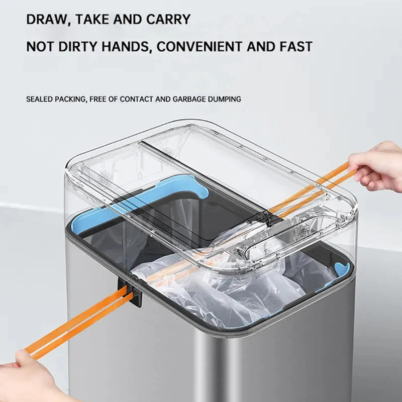 Large Capacity Smart Trash Can, Automatic Sensor, Stainless Steel Garbage Bin for Kitchen