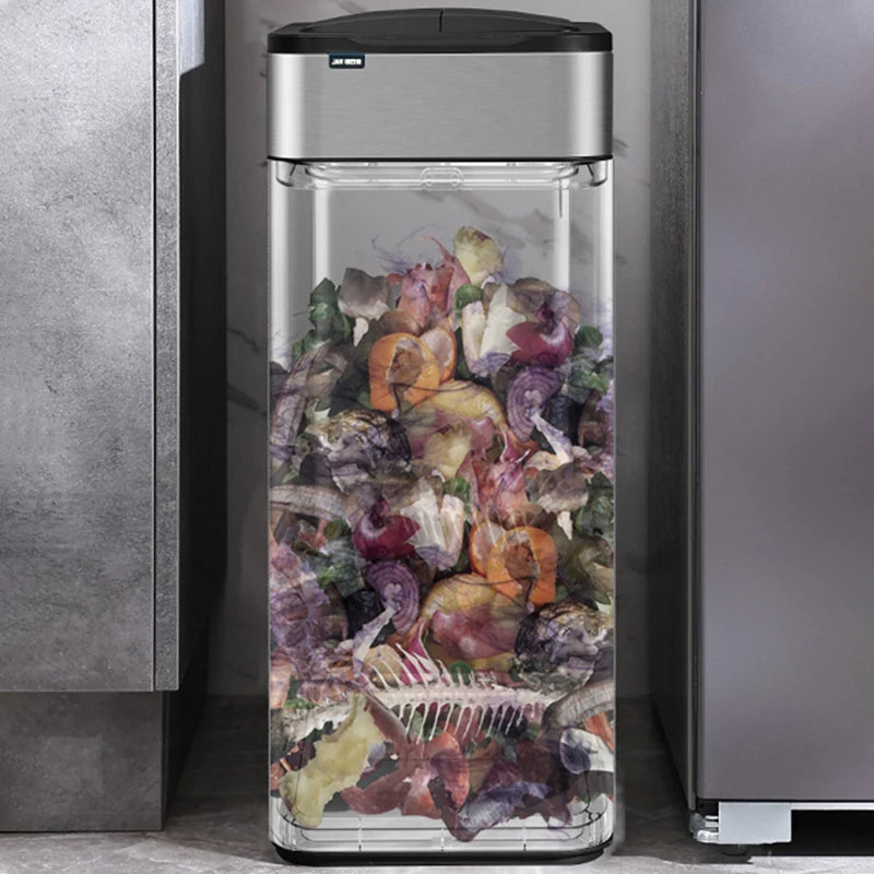 Large Capacity Smart Trash Can, Automatic Sensor, Stainless Steel Garbage Bin for Kitchen