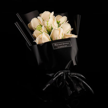 Artificial Soap Flower Rose Bouquet for Valentines Day, Wedding Birthday Home Decoration