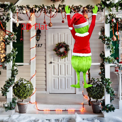 Christmas Green Haired Man Hanging Christmas Decoration Merry Gift For Holiday Indoor Outdoor Fun D