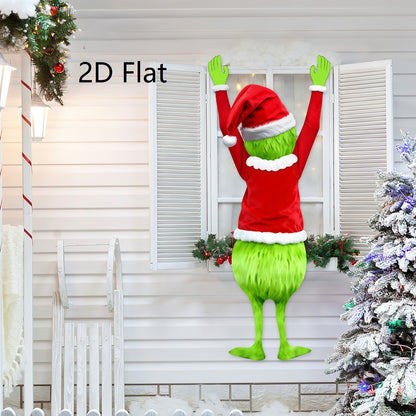 Christmas Green Haired Man Hanging Christmas Decoration Merry Gift For Holiday Indoor Outdoor Fun D