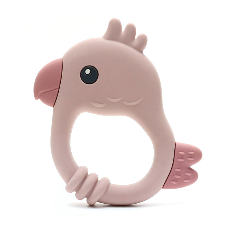 Food Grade Silicone Baby Teething Toy Colorful Parrot Teether BPAFree 5