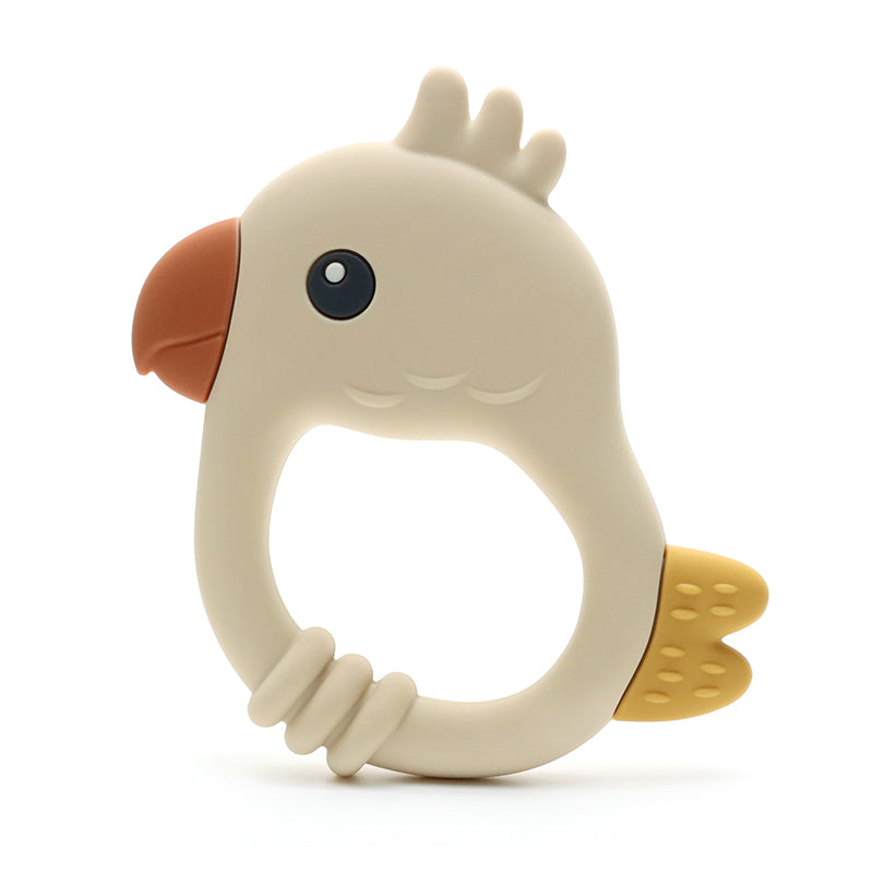 Food Grade Silicone Baby Teething Toy Colorful Parrot Teether BPAFree 7