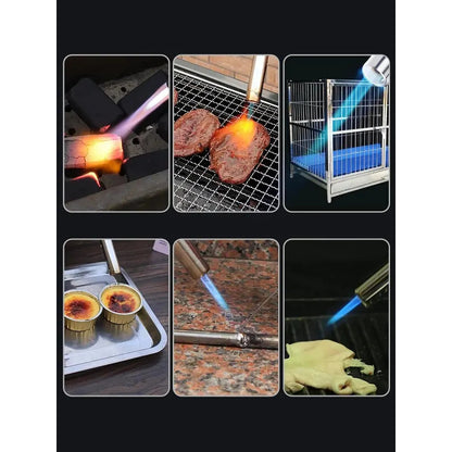 Gas WeldingBurner Torch Flame Gun AutoIgnition Butane Blow For BBQ Camping Cooking 2