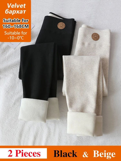 WinterGlow Thermal Velvet Fleece Leggings Slimming Warm Pants For Women 11