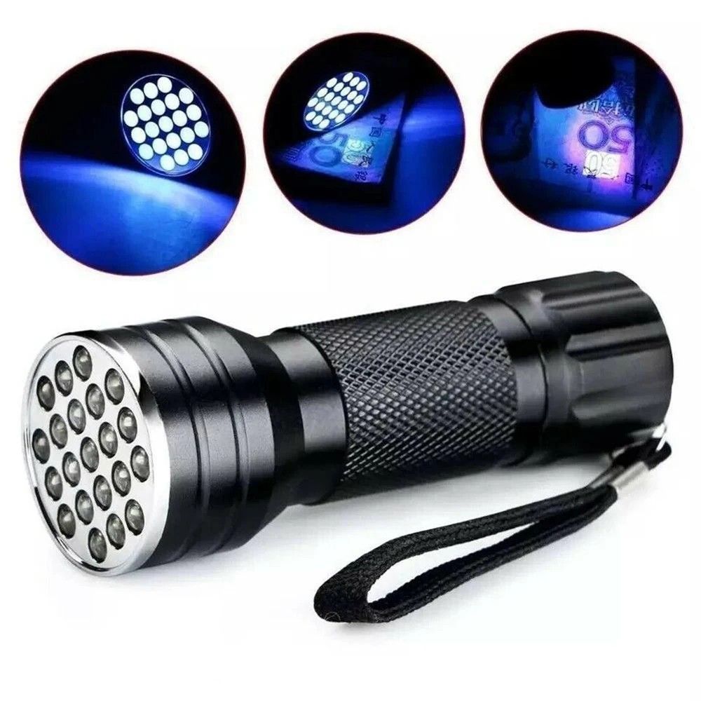 Portable 21 LED UV Ultraviolet Flashlight Blacklight 395 NM Mini Torch 4