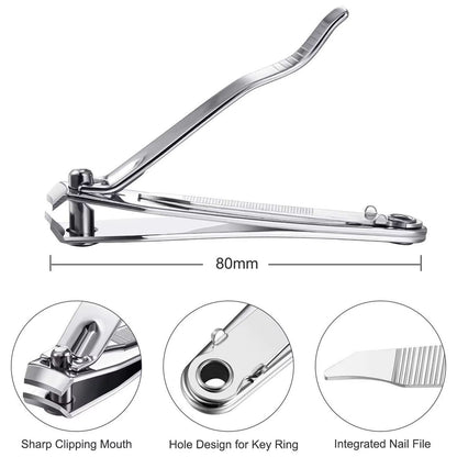 PrecisionEdge Premium Stainless Steel Nail Clipper Set With BuiltIn Nail File 2Piece 4