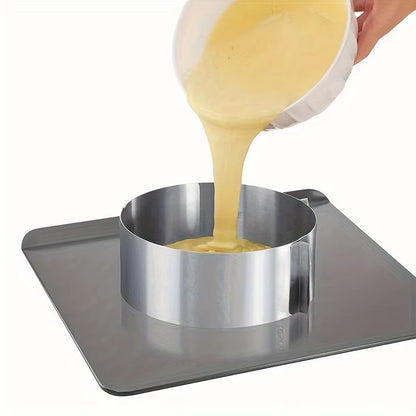 Deluxe Adjustable Stainless Steel Cake Ring Mold  Retractable Round Mousse Cake Ring 1