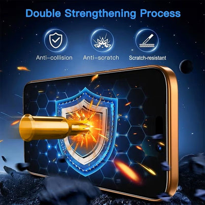 NNBILI Matte Screen Protector 3 Pack Oleophobic Anti Glare Tempered Glass For IPhone 2