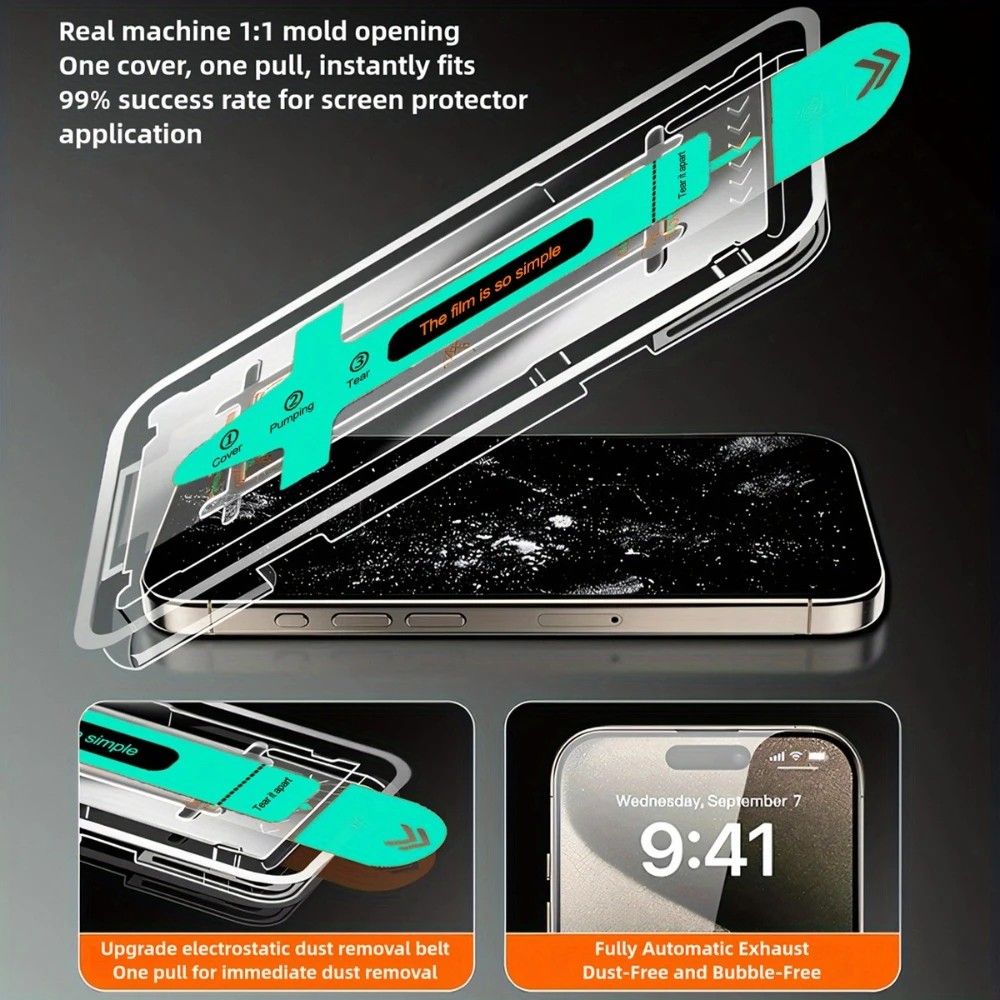 NNBILI Matte Screen Protector 3 Pack Oleophobic Anti Glare Tempered Glass For IPhone 1