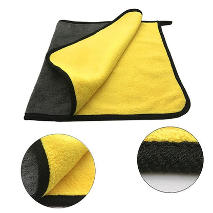 Thick Microfiber Cleaning Towels Soft Double Layer Drying Cloth Set 5