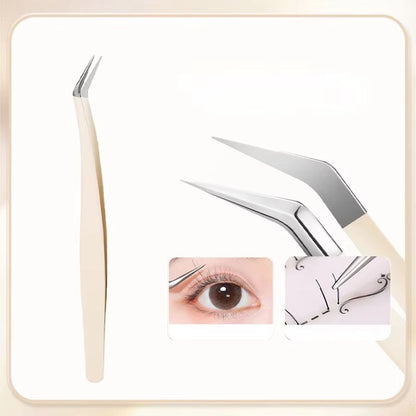 Premium Stainless Steel Eyelash Extension Tweezers Rose Gold 9