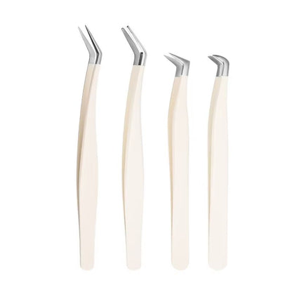 Premium Stainless Steel Eyelash Extension Tweezers Rose Gold 8