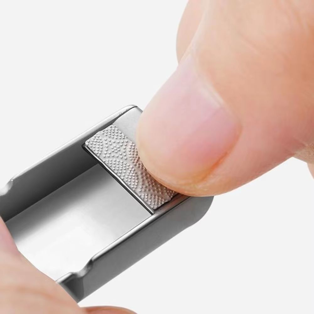 NanoCoated Folding Stainless Steel Pocket Nail Clipper Magnetic Absorption 3