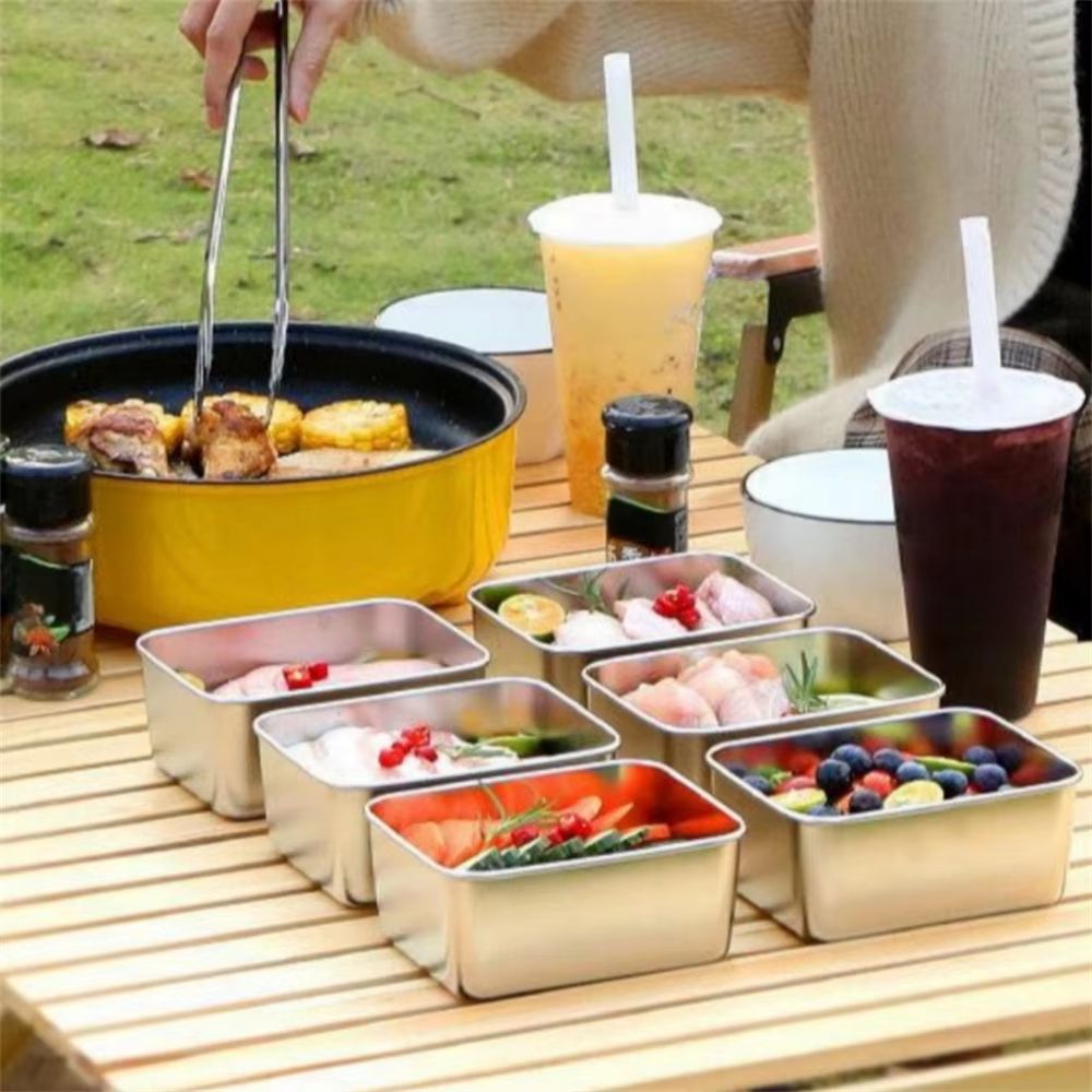 EcoSteel Stainless Steel Food Storage Containers With Lids  Reusable Lunch Bento Boxes For Meat Fru 2