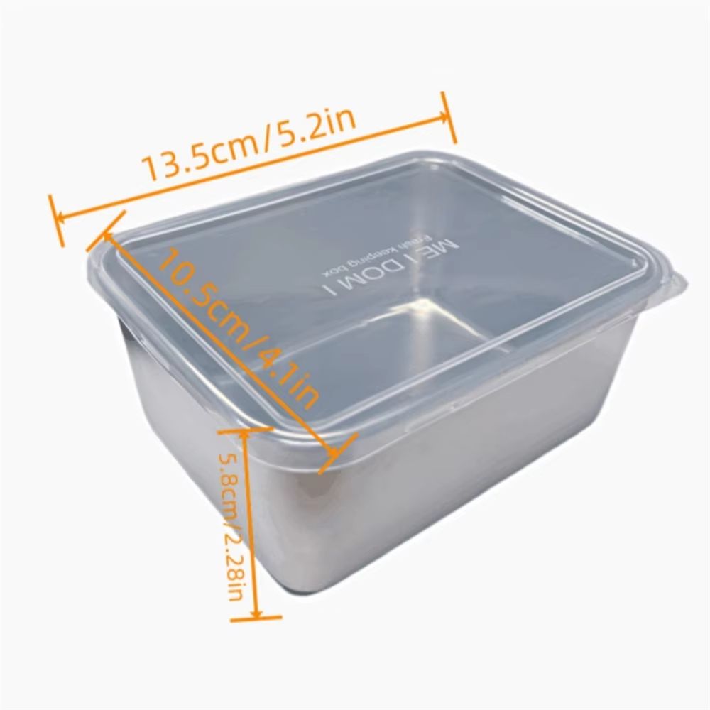 EcoSteel Stainless Steel Food Storage Containers With Lids  Reusable Lunch Bento Boxes For Meat Fru 4