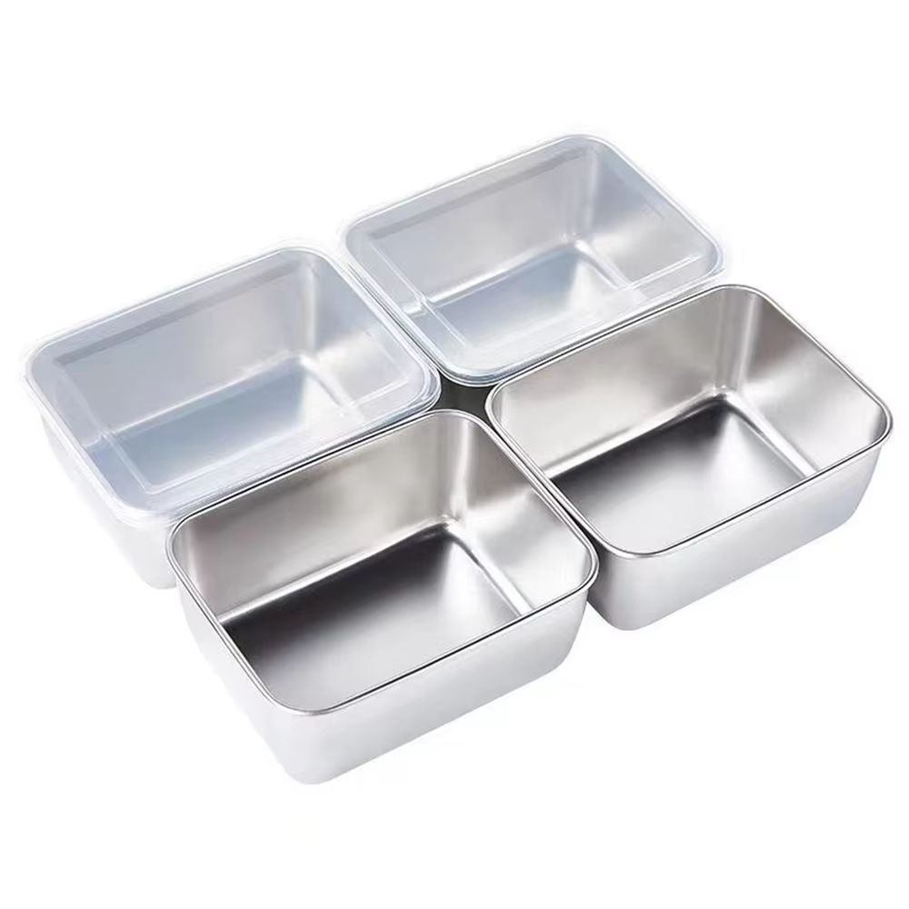 EcoSteel Stainless Steel Food Storage Containers With Lids  Reusable Lunch Bento Boxes For Meat Fru 8