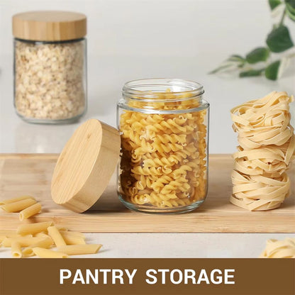 EcoJar 16oz Airtight Glass Jars With Bamboo Lids  4Pack Storage Set For Overnight Oats Snacks Yogur 5