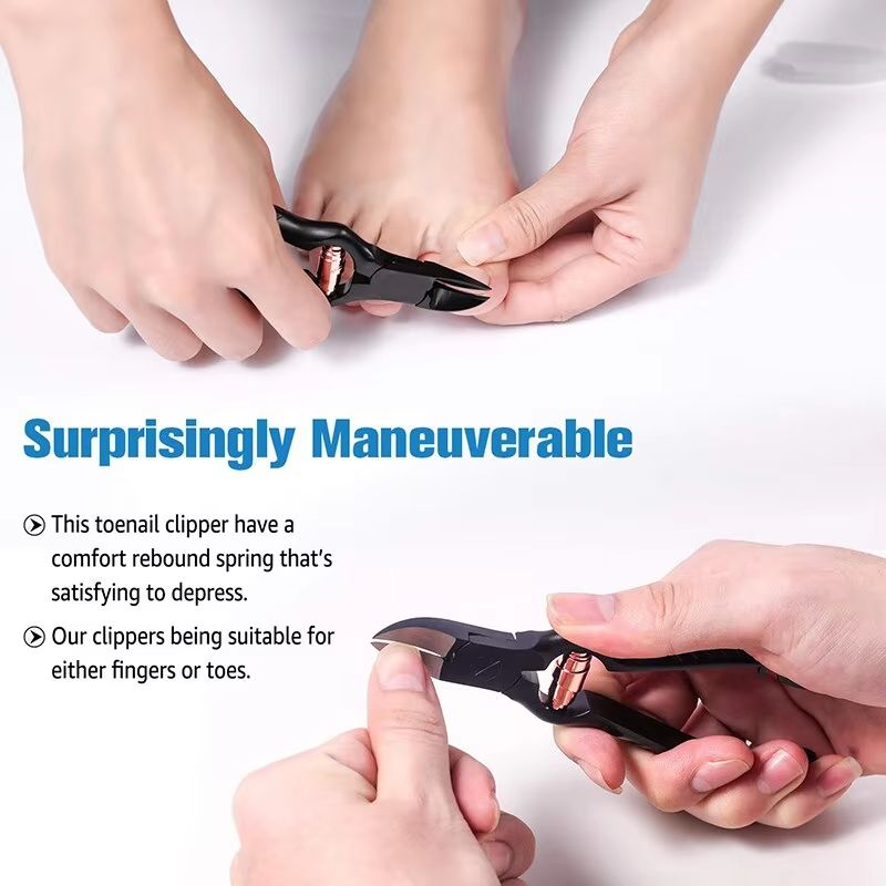 HeavyDuty Black Stainless Steel Toenail Clippers  Ingrown Nail  Podiatry Tool 3