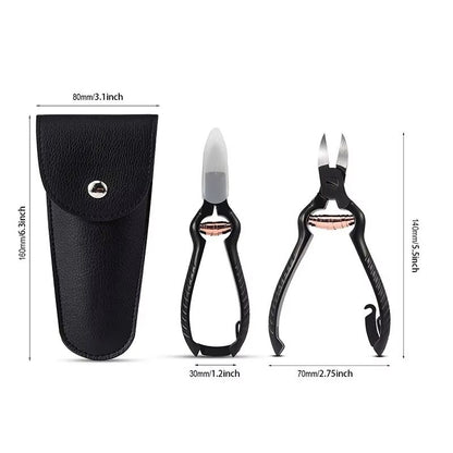 HeavyDuty Black Stainless Steel Toenail Clippers  Ingrown Nail  Podiatry Tool 5