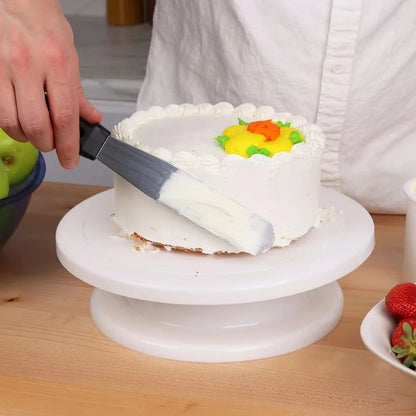 Cake Turntable Set With 2 Frosting Spatulas And 3 Icing Smoothers Baking Kit For Cakes 1