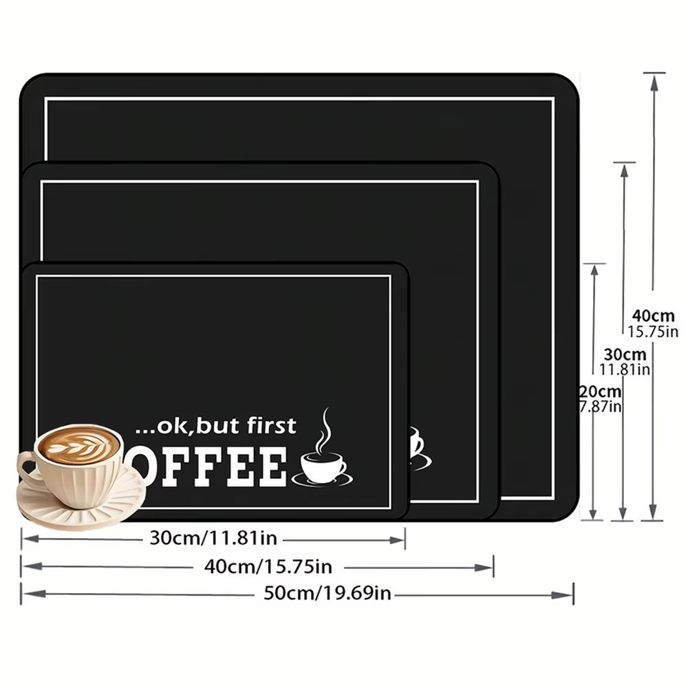 CoffeeStation Silicone Mat For Coffee Machine  3 Sizes NonSlip HeatResistant Countertop Pad 5
