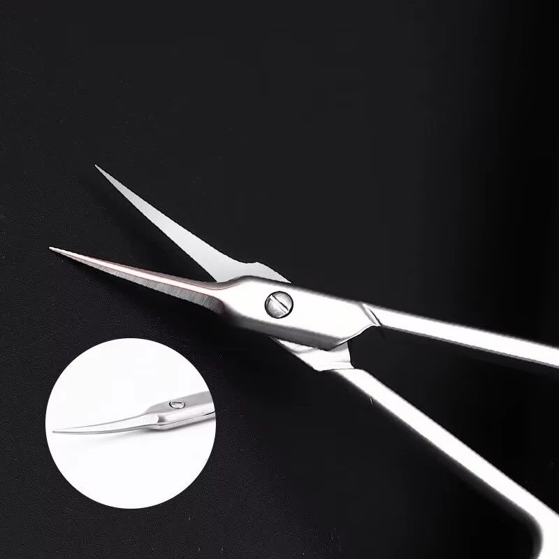 Professional Curved Cuticle Scissors  Stainless Steel Dead Skin Remover For Precise Manicure 2