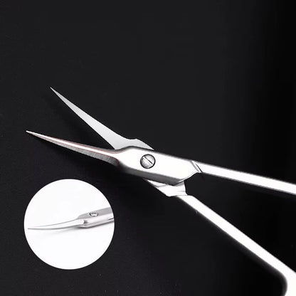 Professional Curved Cuticle Scissors  Stainless Steel Dead Skin Remover For Precise Manicure 2