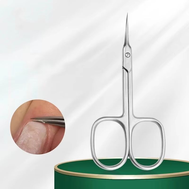 Professional Curved Cuticle Scissors  Stainless Steel Dead Skin Remover For Precise Manicure 3